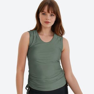 Calypsa Women's Closed Back UPF 50+ Tankini Maya Swim Top - 1 of 4