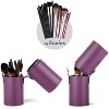 Narwey Makeup Brush Holder Travel Brushes Case Bag Cup Storage Dustproof for Women (Purple) - 3 of 4