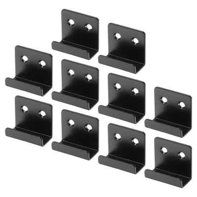 Unique Bargains Stainless Steel Mirrors Picture Display Wall Mounting Support Brackets 1.38" x 1.57" 10 Pcs