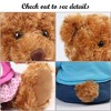 BenBen Brown Teddy Bear Stuffed Animal with Removable Clothes, 2 Pack, 10" Plush Toy Baby Bear with T-Shirts on - 4 of 4