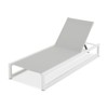 VisioGear 2-Piece Outdoor Chaise Lounge with 5-Level Adjustable for Patio, Poolside, Gray&White, 77"*26.5"*10.5" - 2 of 4