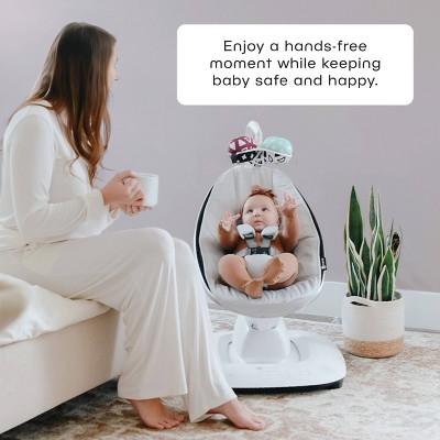Classic Gray Smart Plug-in Musical Baby Rocker