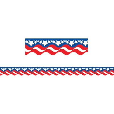 Teacher Created Resources Scalloped Bulletin Board Border Trim Patriotic Infant - 12th Grade