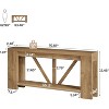 70.9-Inch Extra Long Console Table, 2-Tier Farmhouse Sofa Table Behind Couch, Large Entry Console with Storage for Hallway, Foyer - 3 of 4