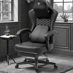 Mshliw Ergonomic Gaming Chair with Lumbar Support, Adjustable Recline, Height Adjustment, Memory Foam Headrest, Office Chair - 1 of 4