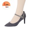 Allegra K Women's Detachable Adjustable Anti-Slip Shoe Straps Bands Belts with Buckle for Heels 2 Pairs - 4 of 4