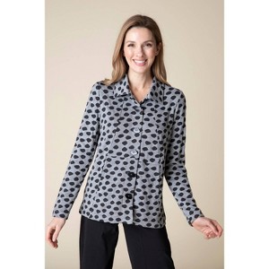 Women's Textured Dot Seamed Pocket Jacket - habitat - 1 of 3
