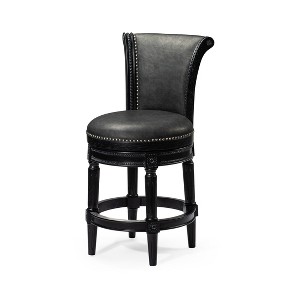 Maven Lane Pullman Swivel High Back Vegan Leather Counter Height Bar Stool - 1 of 4