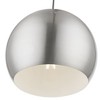 Livex Lighting Stockton 1 - Light Pendant in  Brushed Nickel/Polished Chrome - 3 of 4