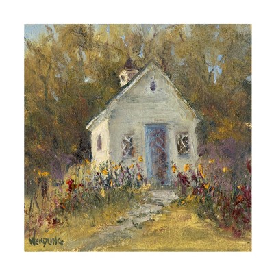 35" x 35" Marilyn Wendling 'Sweet Cottage III' Unframed Wall Canvas - Trademark Fine Art