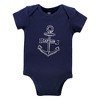 Hudson Baby Infant Boy Cotton Bodysuits 3pk, Captain - 2 of 4