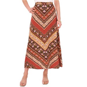 Vince Camuto Womens Floral Chevron Maxi Skirt - 1 of 1