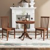 Tangkula 3-Piece Dining Kitchen Table Dining Set Mid-Century Round WoodenTable & 2 Chairs - 3 of 4
