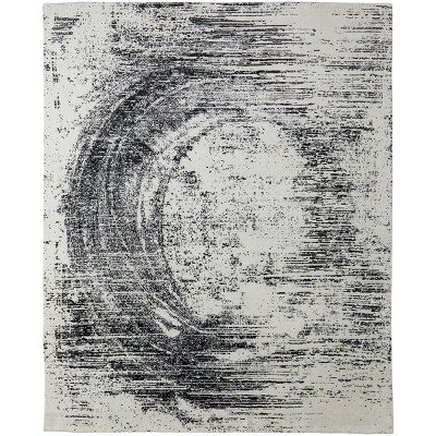 Coda Modern Abstract Black/White Area Rug