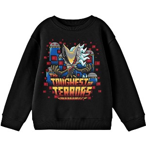 Bioworld Sonic The Hedgehog Sonic Toughest of Terrors Youth Black Crew Neck Sweatshirt - 1 of 3