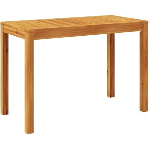 vidaXL - Solid Wood Acacia Outdoor Patio Dining Table 43.3"x21.7"x29.5" - Modern Rectangular Table for Garden Terrace - Brown - 1 of 4