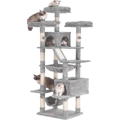 Heybly Cat Tree, 73 inches Tall Cat Tower for Large Cats 20 lbs Heavy Duty for Indoor Cats
