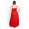 Women's Plus Size Alisa Maxi Dress - tango red | CITY CHIC - 4 of 4