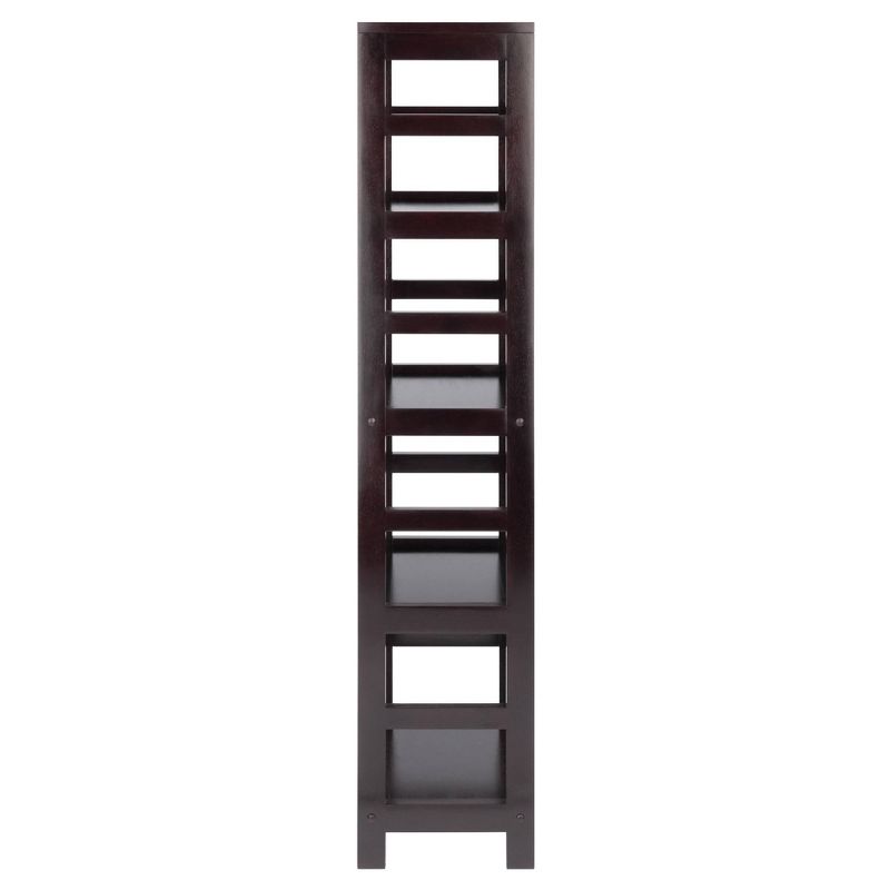 5pc Capri Set Storage Shelf with Folding Fabric Baskets Espresso Brown/Black - Winsome, 5 of 8