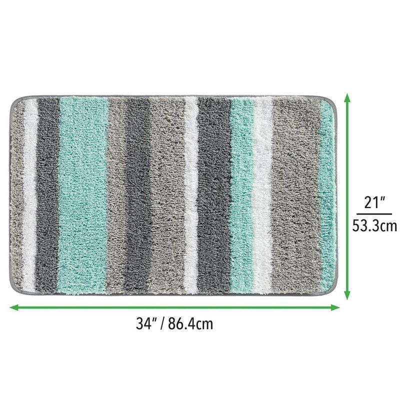 Design Soft Striped Microfiber Non-Slip Spa Mat, 34" x 21", 4 of 5