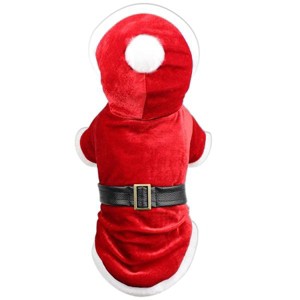 Parisian Pet 'Santa Claus Hoodie' for Dogs and Cats, Dog Christmas Holiday Apparel, Red - 1 of 4
