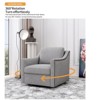 Hrinhom 31.1"W 360°Swivel Chair,Modern Accent Armchair with Metal Base - 3 of 4