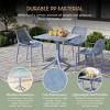 WestinTrends Playa 31.5" Square Outdoor Plastic Resin Patio Dining Table for 4 - 3 of 4