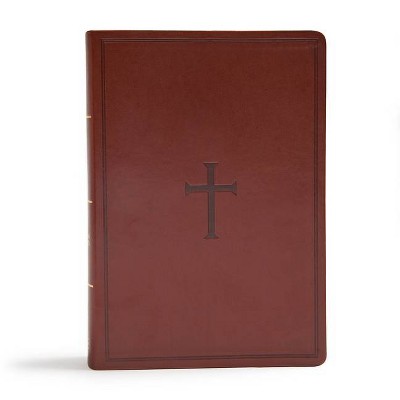 CSB Super Giant Print Reference Bible, Brown Leathertouch, Indexed - Large Print by  Csb Bibles by Holman (Leather Bound)