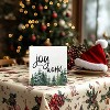 Joy Christmas Trees Wooden Box Sign Gift for Women Men, Farmhouse Christmas Xmas Decorations - 4 of 4