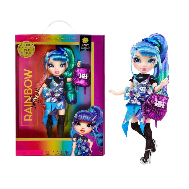 Rainbow High Junior High Special Edition - Holly De&#39;Vious 9&#34; Posable Fashion Doll, 1 of 9