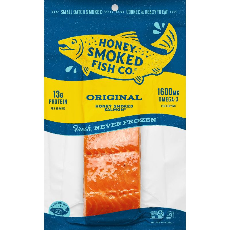 Honey Smoked Fish Co. Original Honey Smoked Salmon - 8oz, 1 of 7