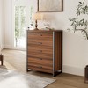 EUREKA ERGONOMIC 42" Chest 5-Drawers Dresser Accent Cabinet Walnut - 2 of 4