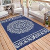Reversible Outdoor Rug - Stain-Resistant, Easy-Clean Camping Mat for Porch, Deck, Beach & Garden - 2 of 4