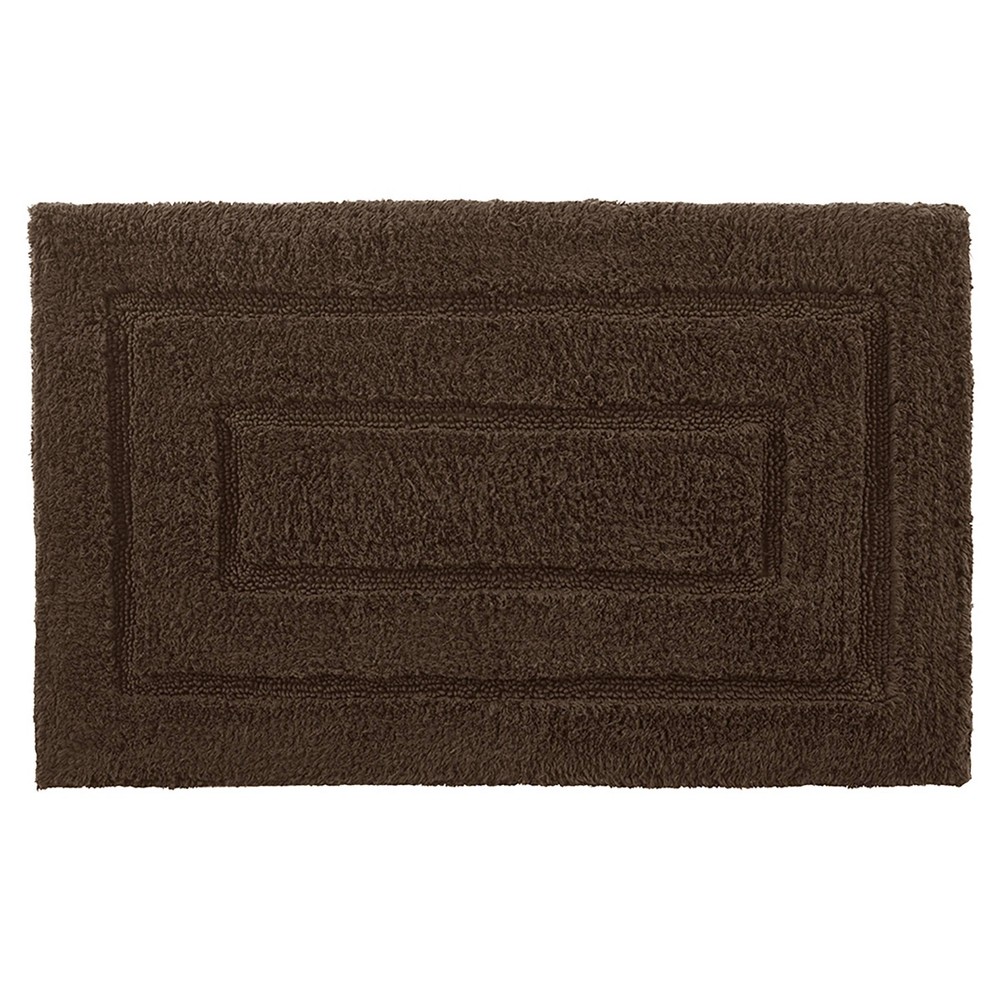 Photos - Bath Mat 20"x32" Signature Bath Rug Dark Brown - Cassadecor: Cotton, Machine Washab