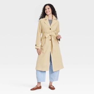 Women's Long Sleeve Trench Coat - Universal Thread™ - 1 of 3