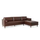 Malinta Contemporary Tufted Upholstered Chaise Sectional - Christopher Knight Home