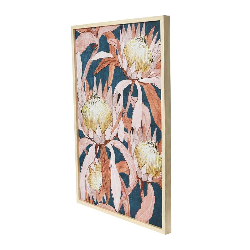 Storied Home (Set of 2) Floral Prints with Wood Wall Art Set, 4 of 7