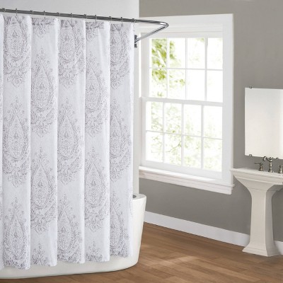 Paisley Blossom Shower Curtain Gray - Cottage Classics