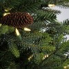 7 1/2' Skykomish Pine Hinged Tree with Pine Cones & Warm White LED Lights - 3 of 4