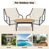 Anybear 3pc beige black chaise set with acacia table - 4 of 4