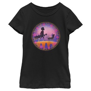 Girl's Coco Bridge to Land of the Dead Silhouette T-Shirt - 1 of 4