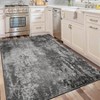 Entrance Rugs Indoor 3x5 Black Entry Rug Washable Abstract Black Small Area Rug Non - Slip Low Pile Throw Rugs Entryway - 4 of 4