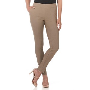 Rekucci Women’s Pull-On Skinny Work Pants – Tummy Control, Stretch Legging Fit with Zip Pockets for Office & Casual - 1 of 4