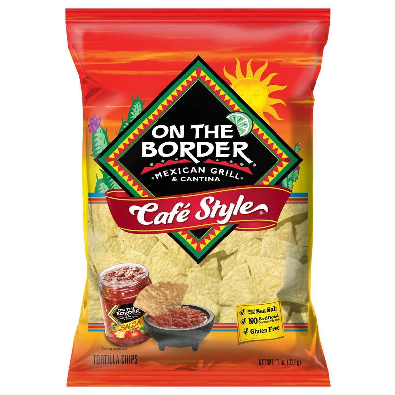 On The Border Caf&#233; Style Tortilla Chips - 11oz, 1 of 7