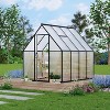 6X9ft Aluminum-Framed Polycarbonate Greenhouse,Heavy Duty with Quick Setup Structure and Roof Vent,Large Enhanced Aluminum Greenhouse Kit for Outdoor - 4 of 4