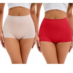 INSPIRE CHIC 2 Pcs Women's High Waisted Briefs Tummy Control Butt Lifter Control Lady Panties - 1 of 4