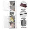 Whizmax Tall Bathroom Cabinet, Narrow Storage Cabinet with Doors and Adjustable Shelf for Laundry Room, Kitchen, Living Room, Small Spaces - 3 of 4