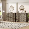 Farmhouse 9-Drawer Dresser for Bedroom- Vintage Rustic Wood Chest with Natural Texture, Spacious Storage for Clothes & Essentials, Versatile Organizer - 2 of 4