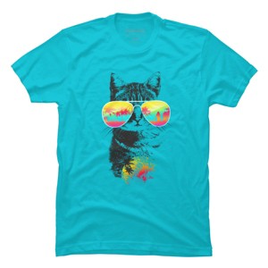 Men's Design By Humans Cat Breeze By Artemple T-Shirt - 1 of 3