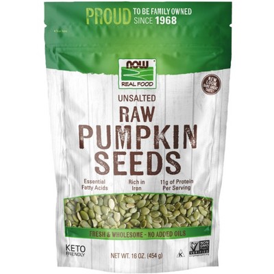Raw Pumpkin Seeds Raw by Now Foods  -  1 lb Seed